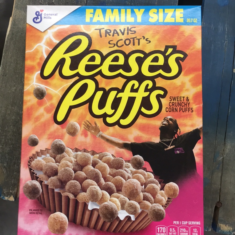 Travis Scott Reese’s Puffs Cereal Box Family Size